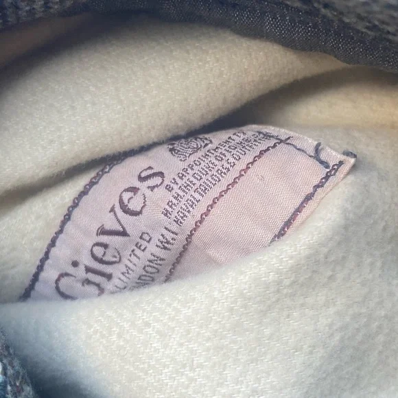 Vintage 50s Gieves Ltd Savile Row Bespoke Reversible Check Tweed Overcoat 42 L